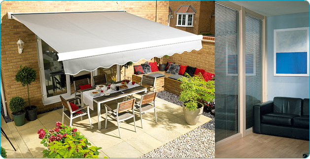 Garden awning and office blinds
